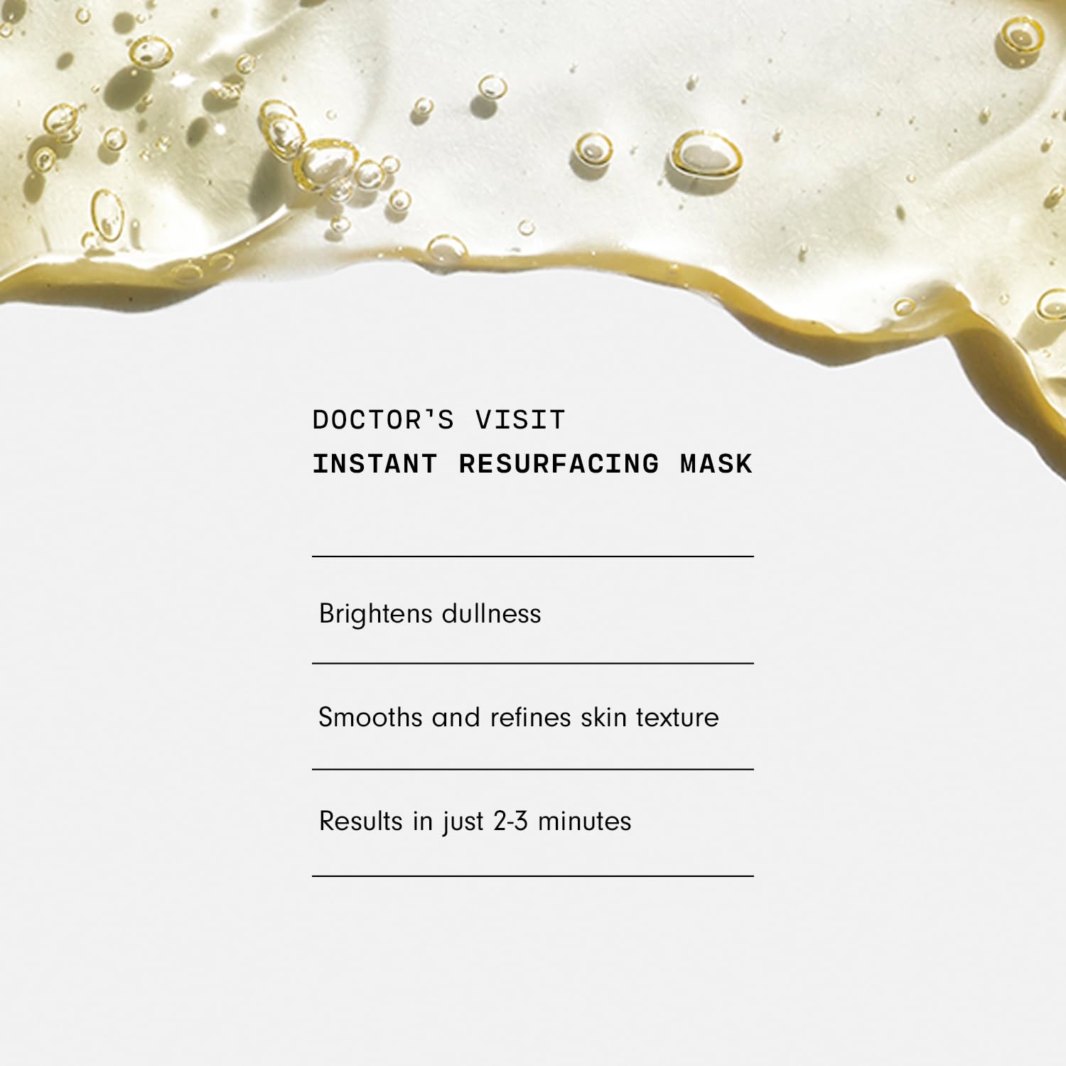 Salicylic acid in Versed Doctor's Visit Mask reduces pores