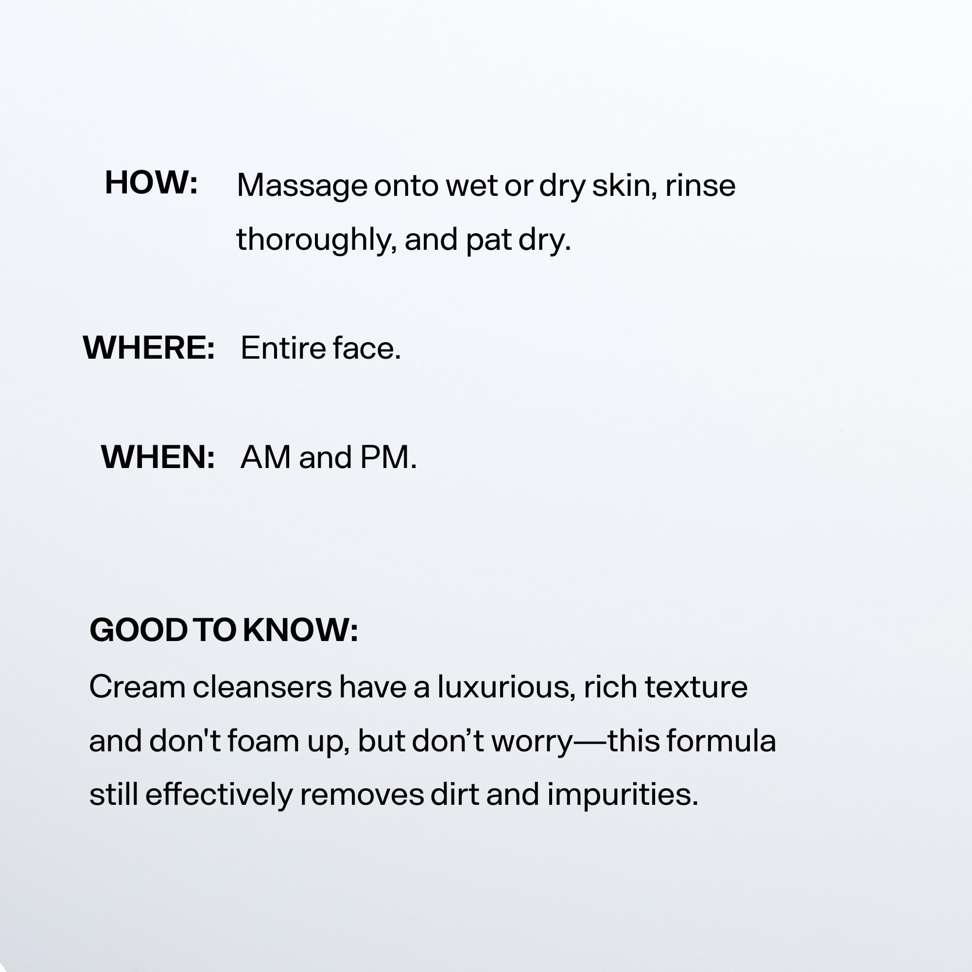 Versed cleanser ingredient focus on hyaluronic acid for lasting moisture.