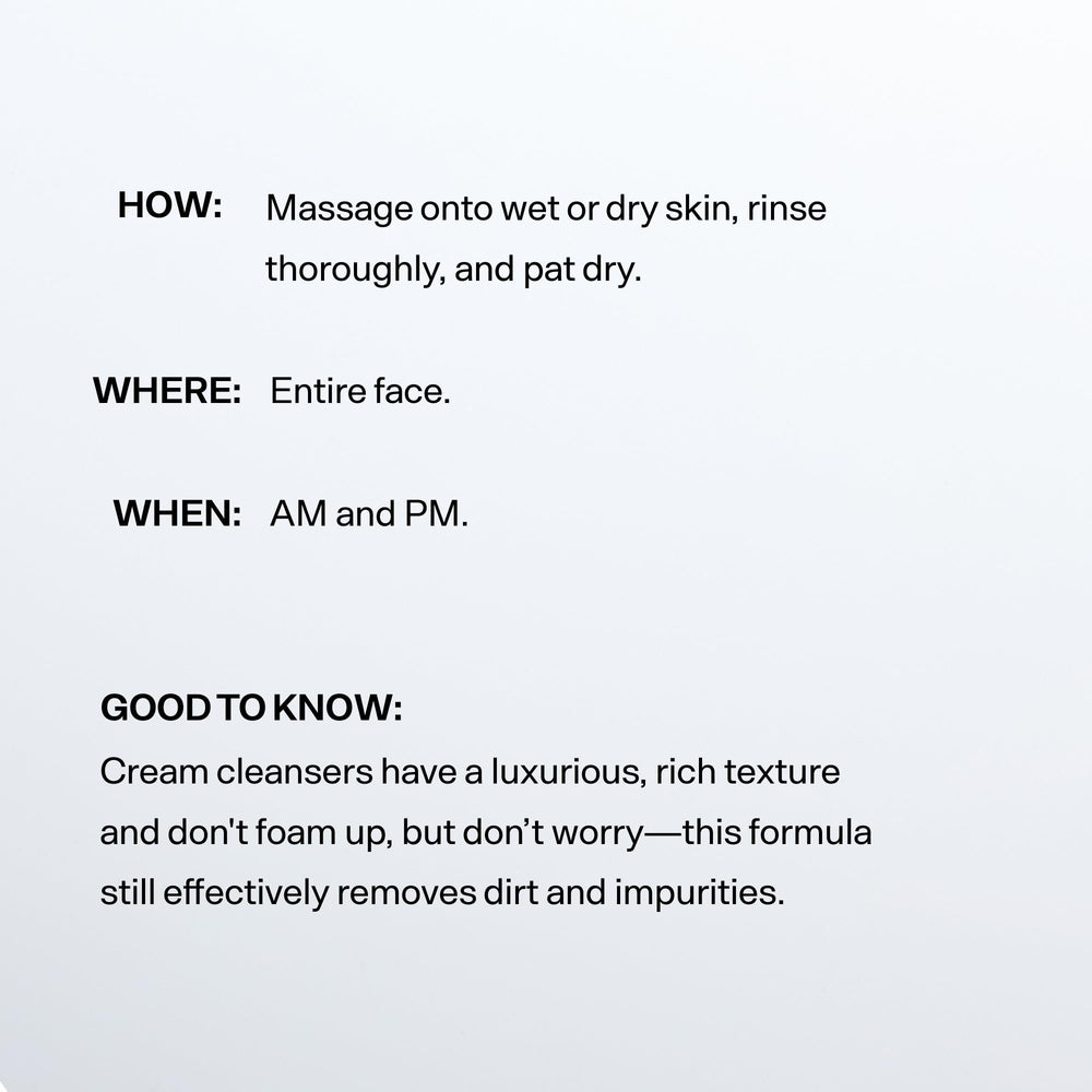 Versed cleanser ingredient focus on hyaluronic acid for lasting moisture.