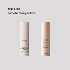 Versed Press Restart night application shown on clean skin for gentle rejuvenation.