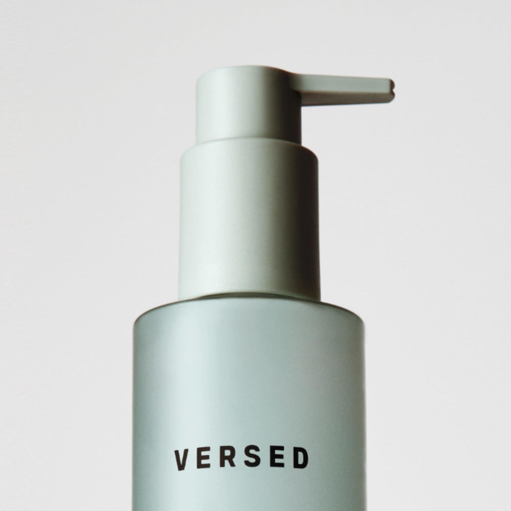 Versed Purist routine image illustrating double-cleanse method with balm