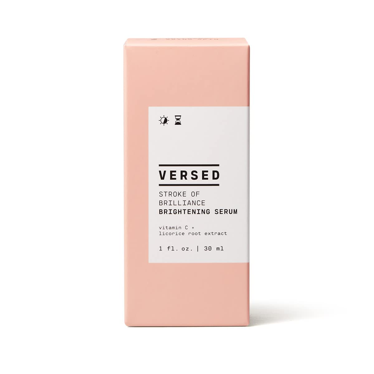 Versed Stroke of Brilliance Serum ingredients highlight vitamin C and licorice for glow.
