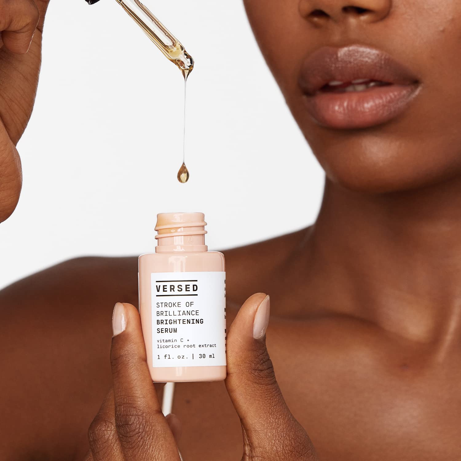 Versed Stroke of Brilliance Serum texture glides on skin and absorbs quickly.