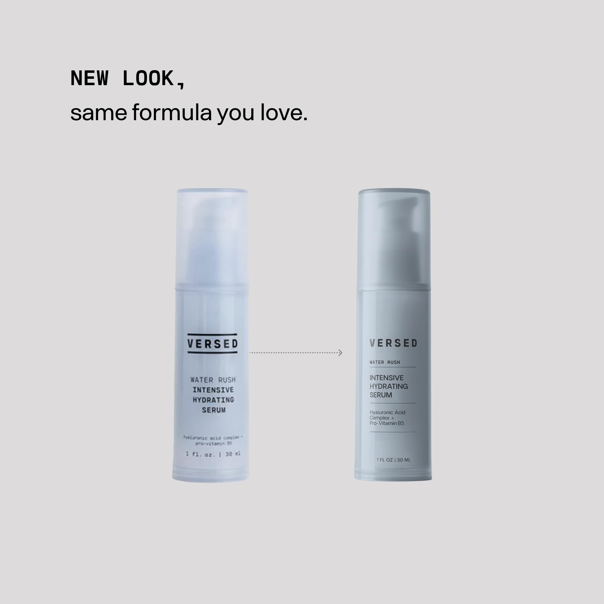 Versed Water Rush being applied shows easy absorption and hydration