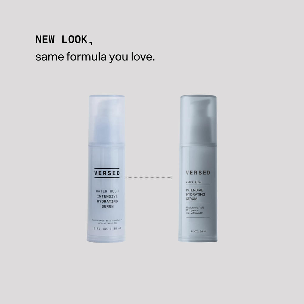 Versed Water Rush being applied shows easy absorption and hydration