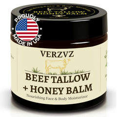 VERZVZ beef-tallow-face-balm-jar demonstrates rich hydration for daily skincare.