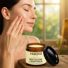 VERZVZ honey-swirl-texture closeup highlights natural fragrance and smooth application.