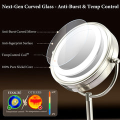 VESAUR dimmable 3-color lighting for day, evening, or outdoor makeup