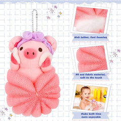 Vesici kids loofah cow-animal style offers bubbly wash for kids