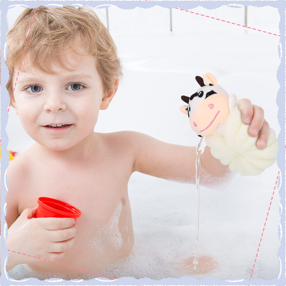 Vesici kids loofah rich bubbles display with soap foam