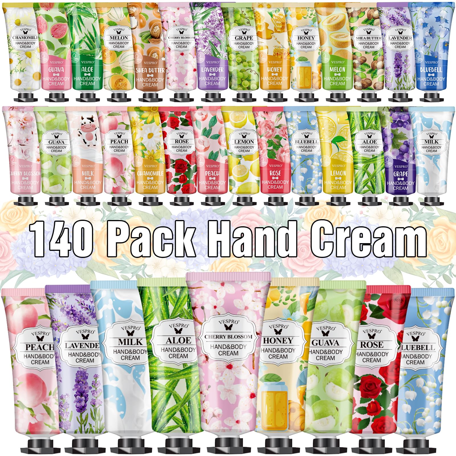 VESPRO 140-pack hand cream gift set full-pack display for gifting ideas