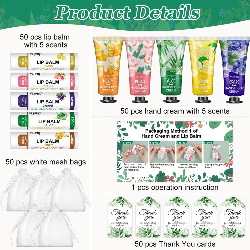 VESPRO lip balm bulk with assorted flavors for party favors