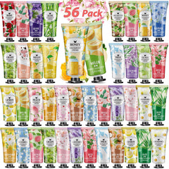 VESPRO 56-pack hand cream gift set front view, ideal for gifting with 14 scents.