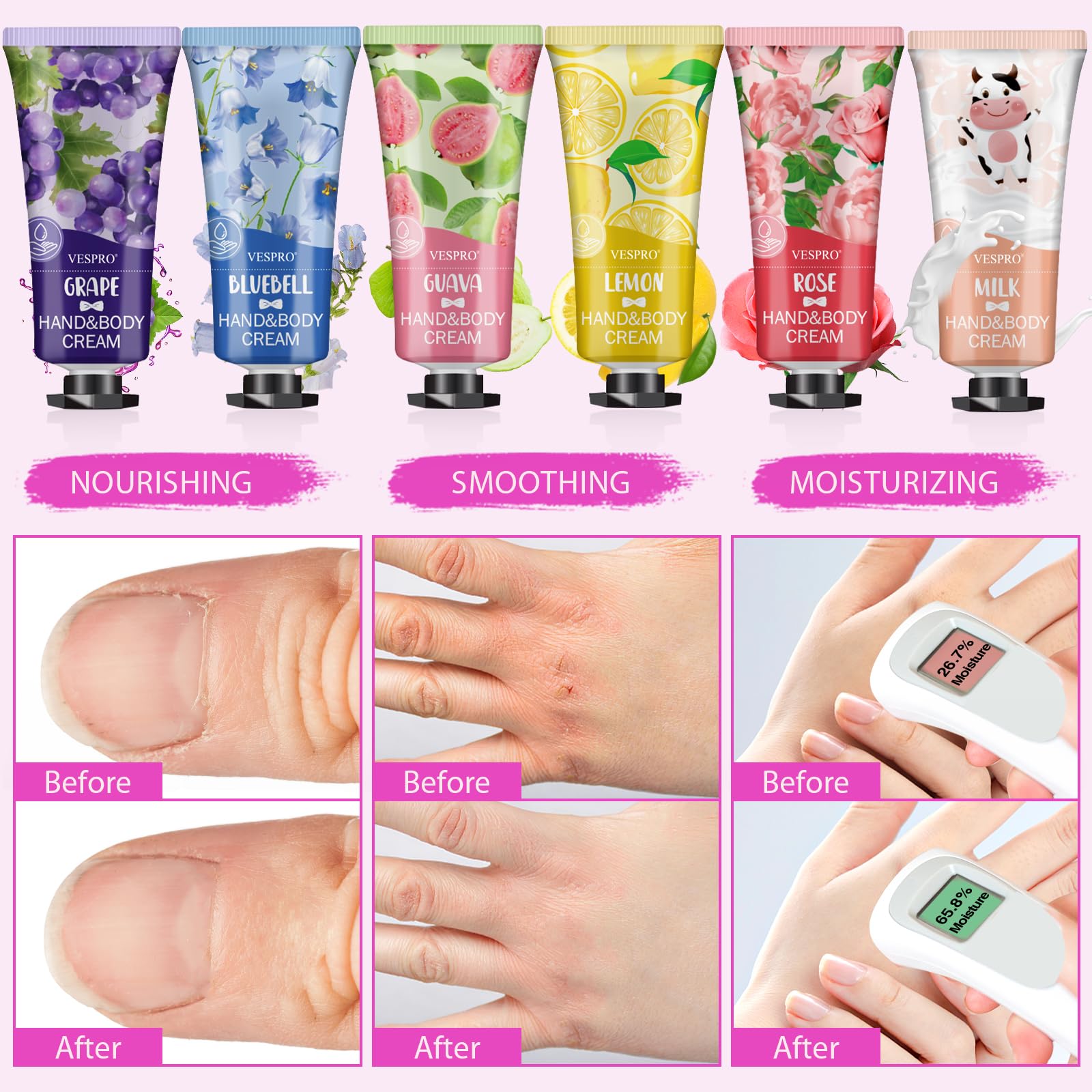 VESPRO aloe cream image highlights universal hydration for all skin types.
