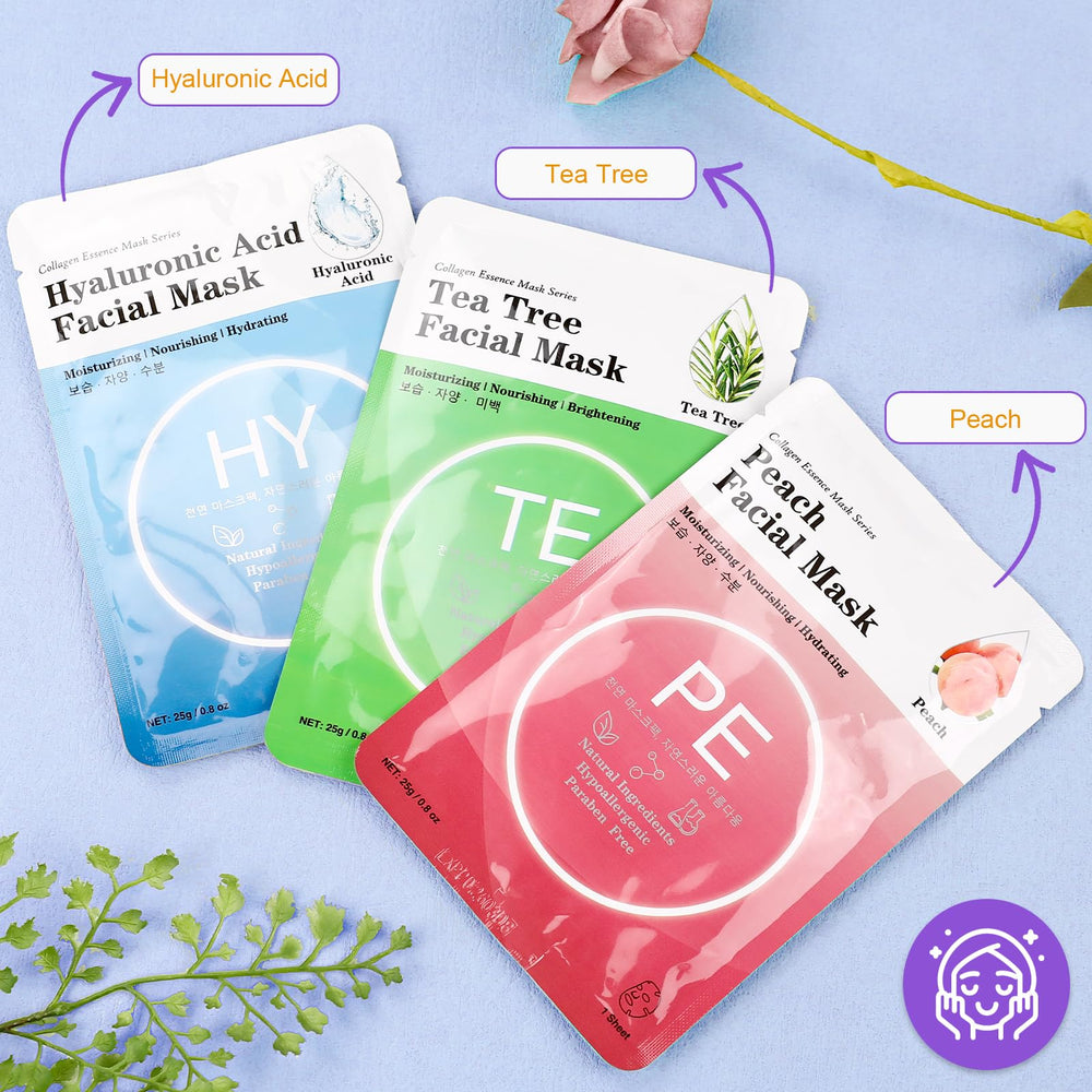 VESPRO aloe-tea-tree-honey mask delivers soothing hydration with plant extracts.