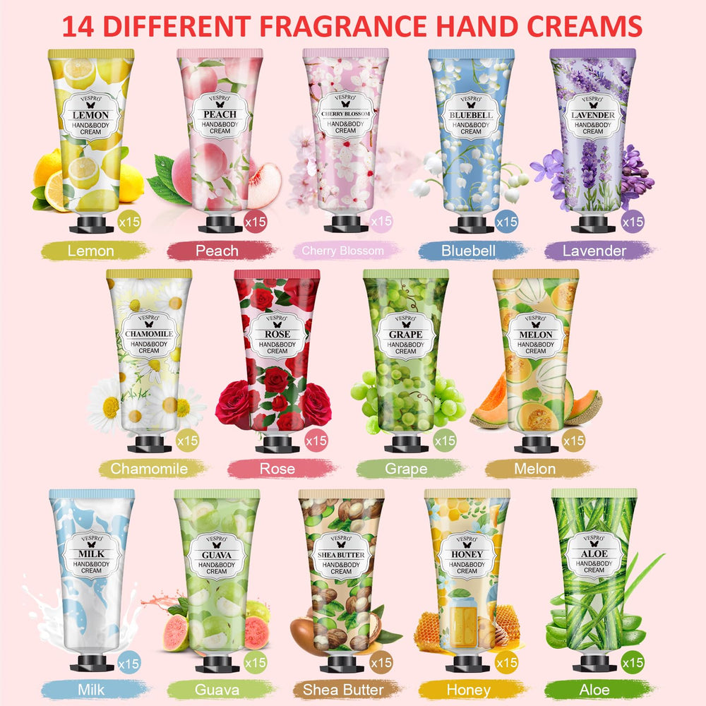 VESPRO cherry blossom-scent hand cream for light floral fragrance and moisture.