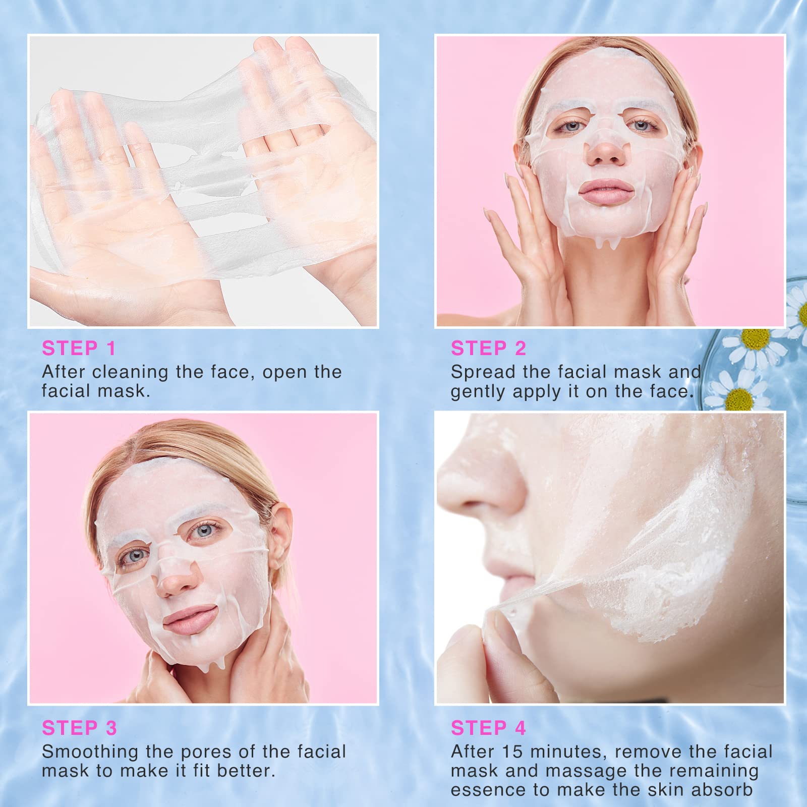 VESPRO collagen essence sheet mask serum-rich surface for nourishment