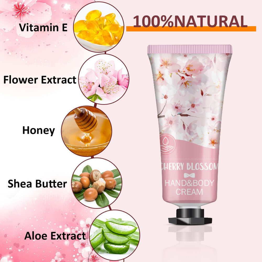 VESPRO hand cream mini bottles travel-size display, purse-friendly kit.