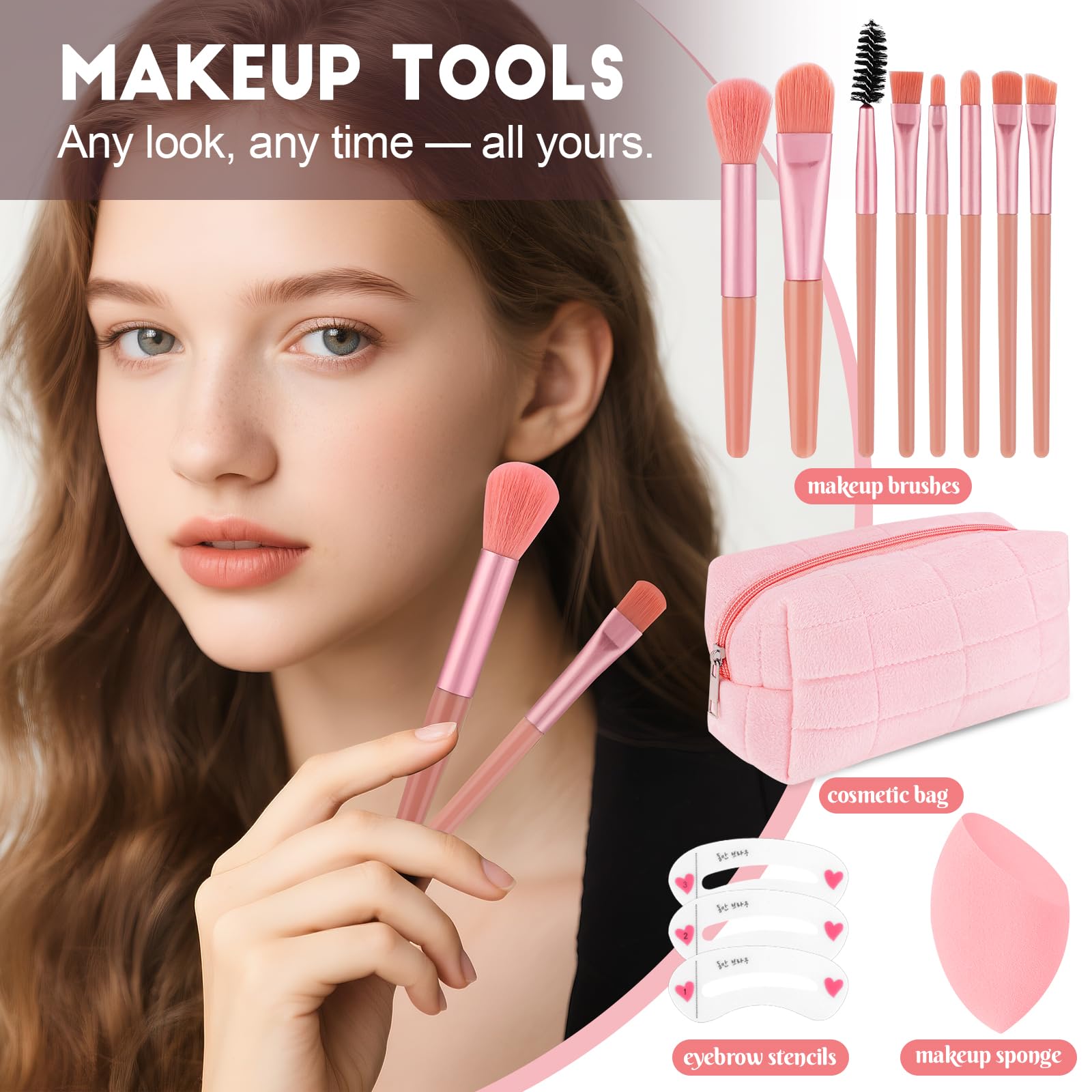 VESPRO makeup brush set offers precise blending for professional-grade results