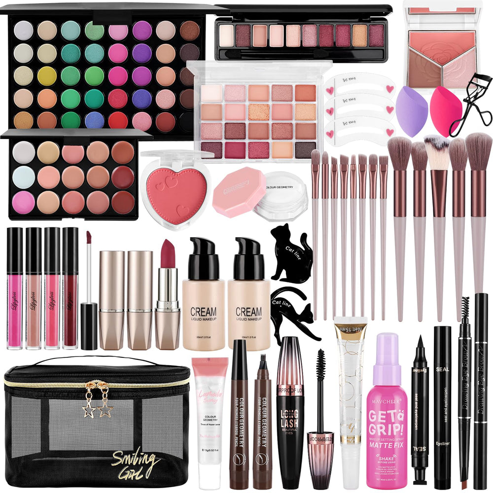 VESPRO makeup set 40-color eyeshadow palette delivers bold color payoff for versatile looks.