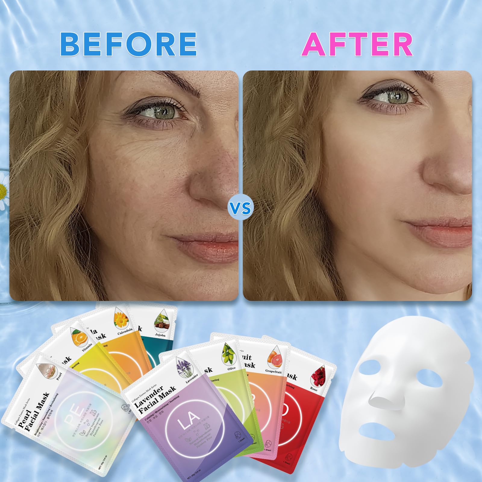 VESPRO mask usage steps for a 15-minute routine close-up