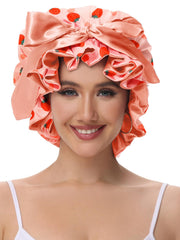 Vettres silk bonnet with adjustable tie band offers a secure, customizable fit for every night.