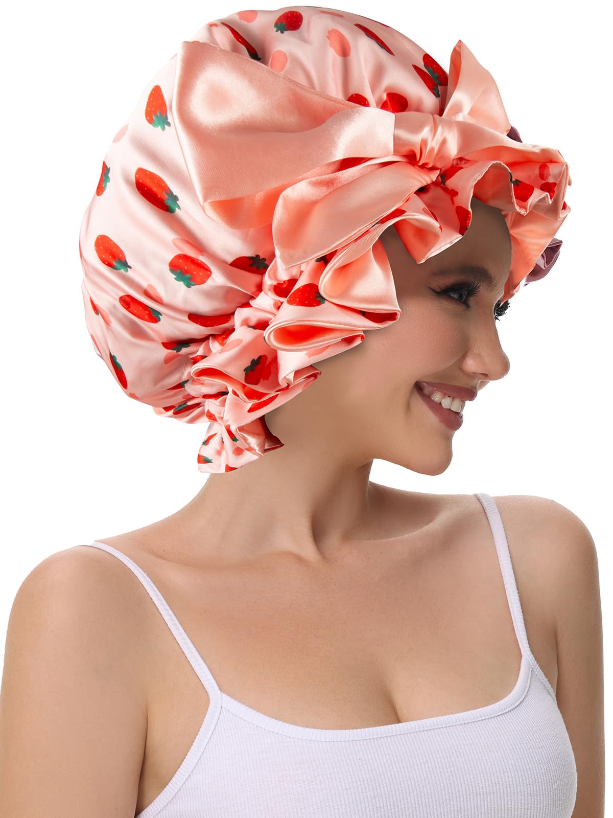 Vettres silk bonnet is ideal for gym or yoga to protect styled hair.