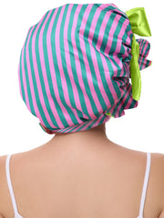 Vettres silk bonnet night-usage demonstrates tangle prevention and moisture-friendly design.