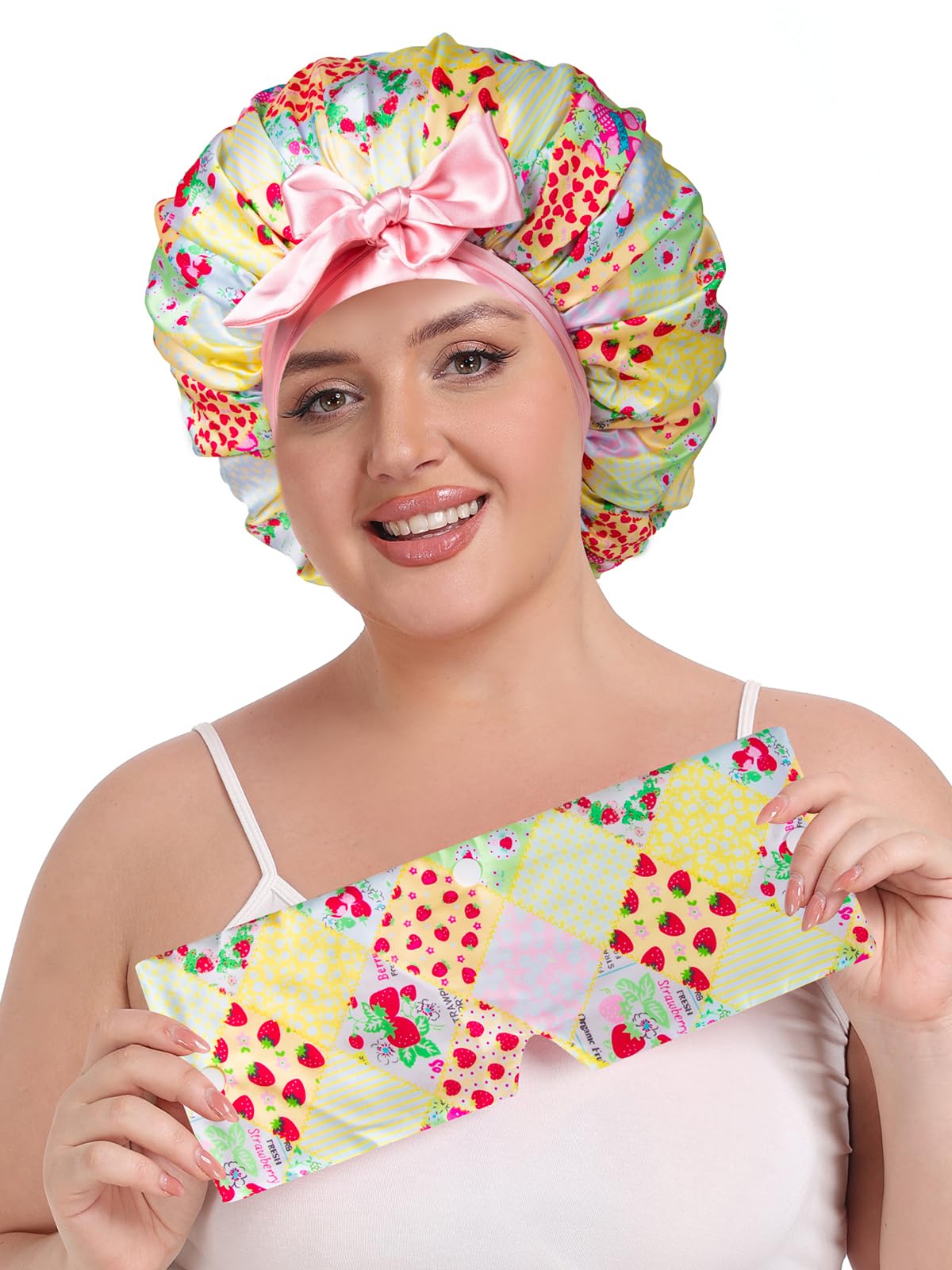 Vettres travel-friendly satin bonnet in compact design fits luggage for hotel stays.