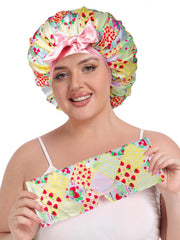 Vettres travel-friendly satin bonnet in compact design fits luggage for hotel stays.