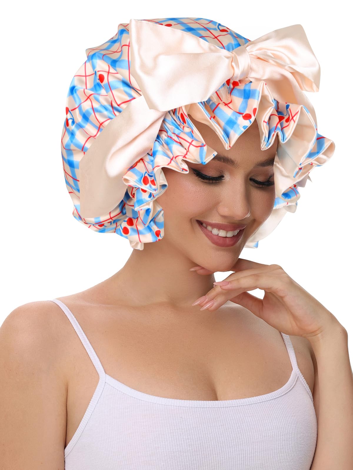Vettres versatile-use satin bonnet suitable for sleep, gym, or daily wear