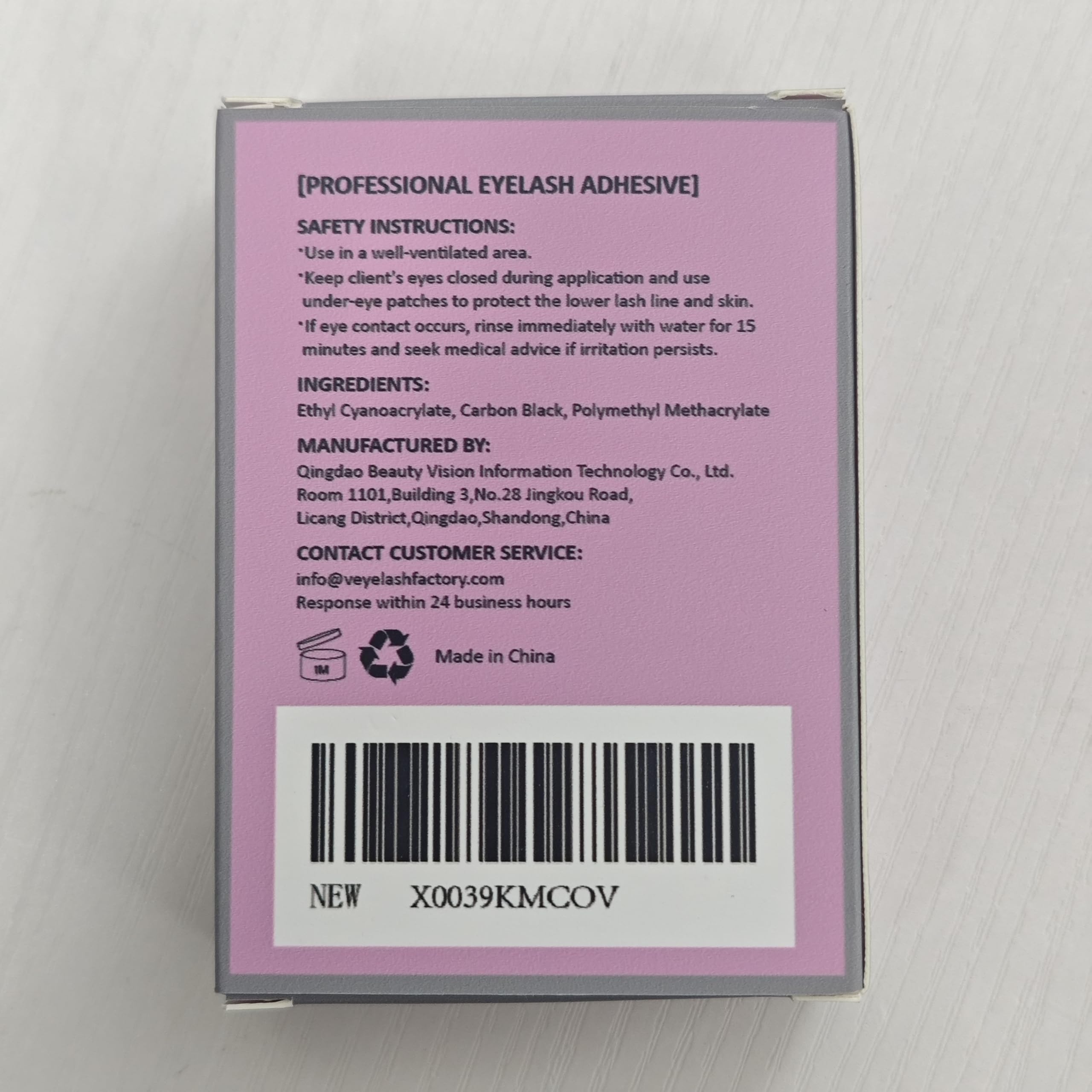 VEYES INC eyelash extension glue 5ml packaging close-up ideal for lash tech kits