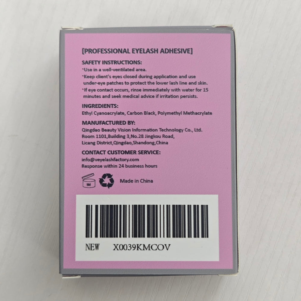 VEYES INC eyelash extension glue 5ml packaging close-up ideal for lash tech kits