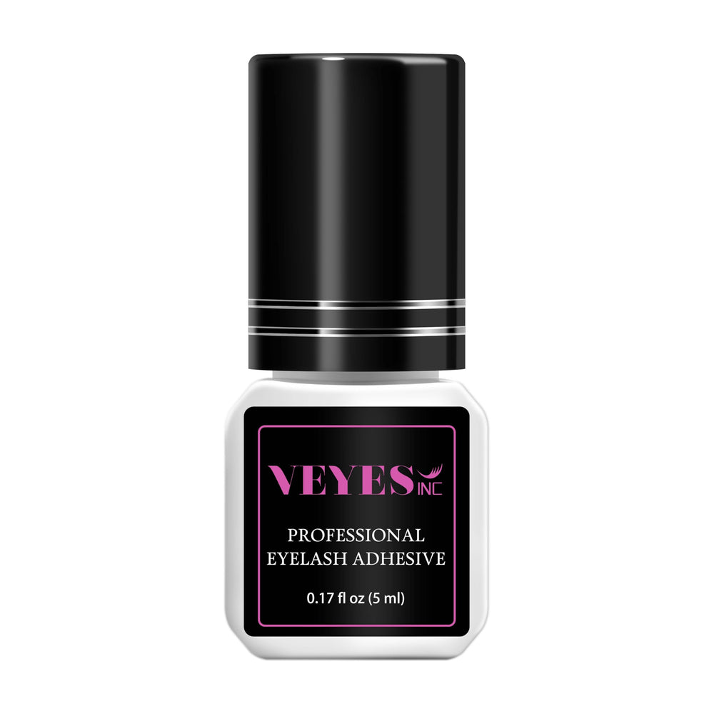 VEYES INC eyelash extension glue bottle cap close-up shows secure storage for salon use