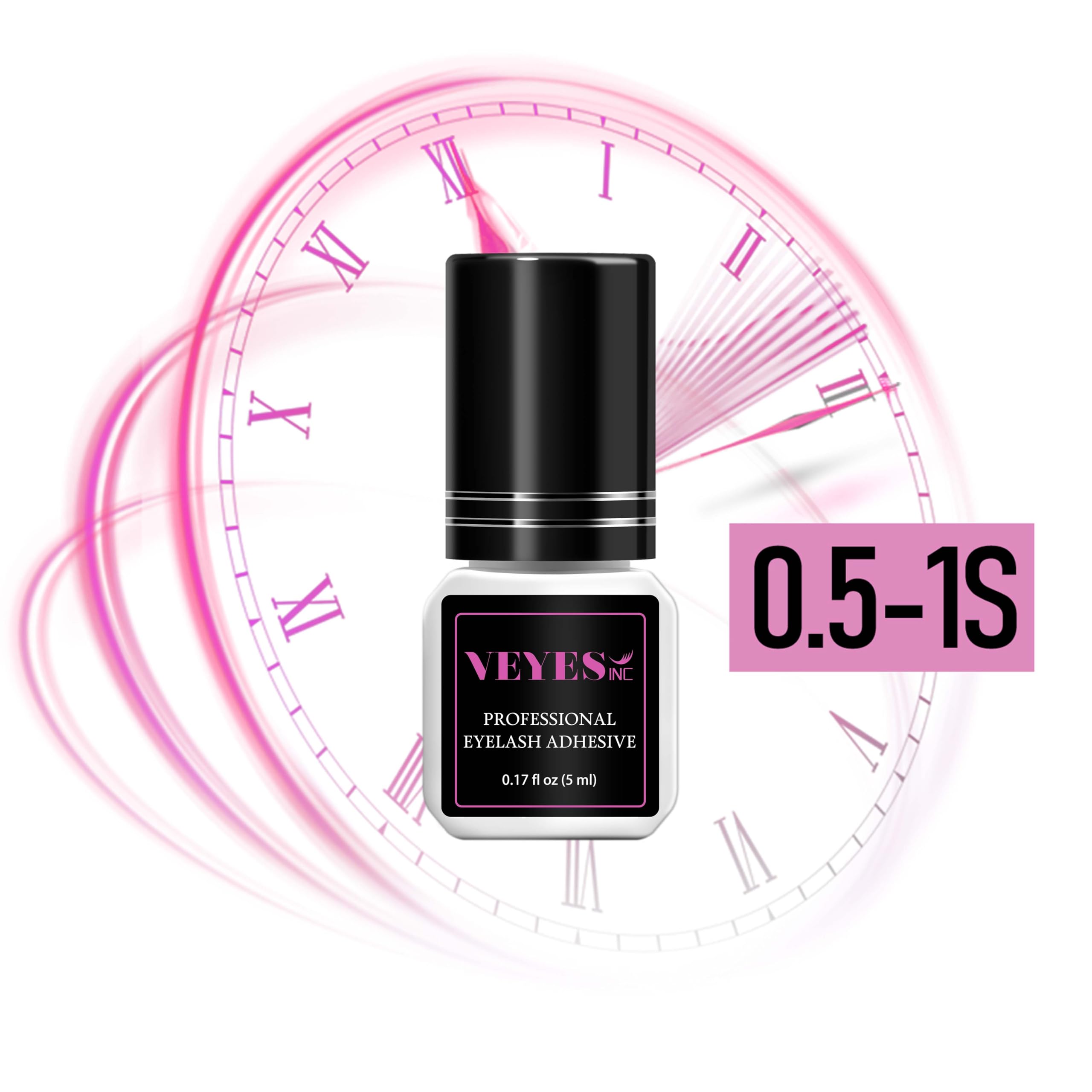 VEYES INC eyelash extension glue dispensing close-up highlights fast-drying performance for efficient services