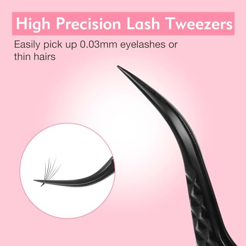 VEYES INC lash tweezers fiber-tip control ideal for volume lashes