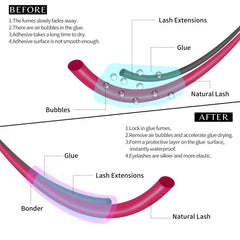 VEYES INC Super Lash Bonder applicator brush enables controlled, cleaner bonding.