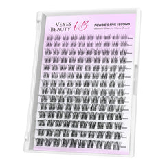 VEYESBEAUTY Aliva cluster lashes tray enabling versatile volume customization for DIY lash looks.