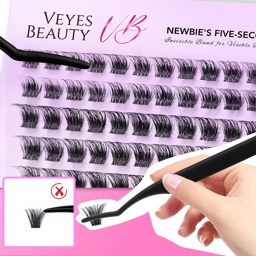 VEYESBEAUTY Application tools curler, bond, tweezers, and sealer closeup