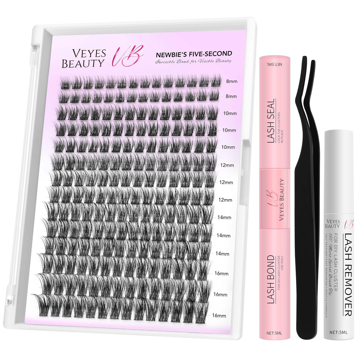 VEYESBEAUTY Dreamy Cluster Lashes close-up with soft PBT fibers for lightweight comfort