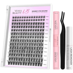 VEYESBEAUTY Dreamy Cluster Lashes close-up with soft PBT fibers for lightweight comfort