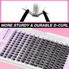 VEYESBEAUTY Fluffy cluster lashes long-wear holiday look closeup