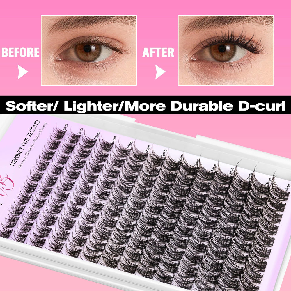 VEYESBEAUTY Fluffy cluster lashes designed for extended wear and holiday looks.