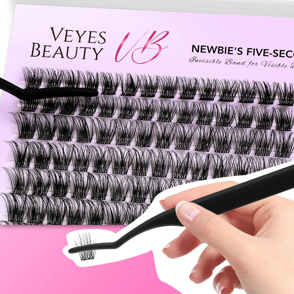 VEYESBEAUTY lash-application-tool closeup demonstrates simple DIY process.
