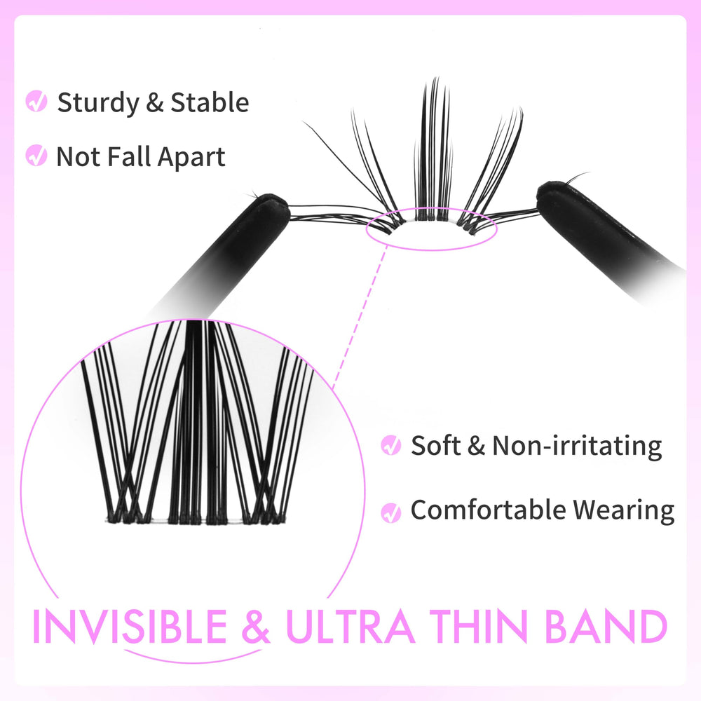 VEYESBEAUTY lash bands use advanced materials for thinner, softer, durable wear.