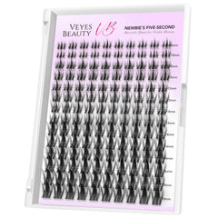VEYESBEAUTY lash clusters band thin soft for comfortable all-day wear.