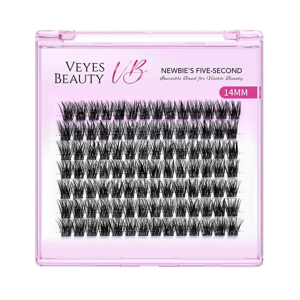VEYESBEAUTY lash clusters wide-band for beginners — quick extension in seconds.