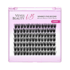 VEYESBEAUTY lash clusters wide-band for beginners — quick extension in seconds.