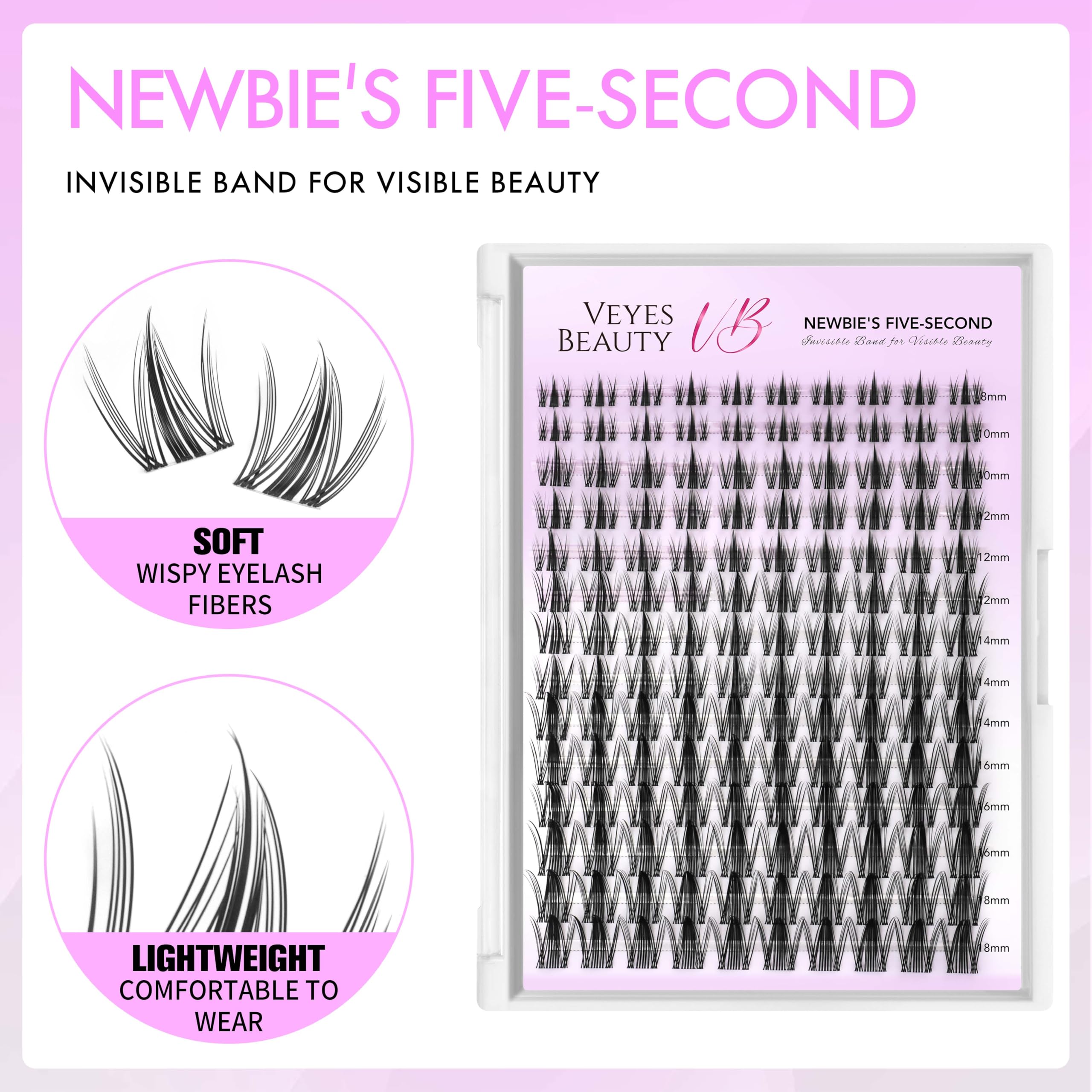 VEYESBEAUTY wispy fans create natural, fluffy volume for day or night.