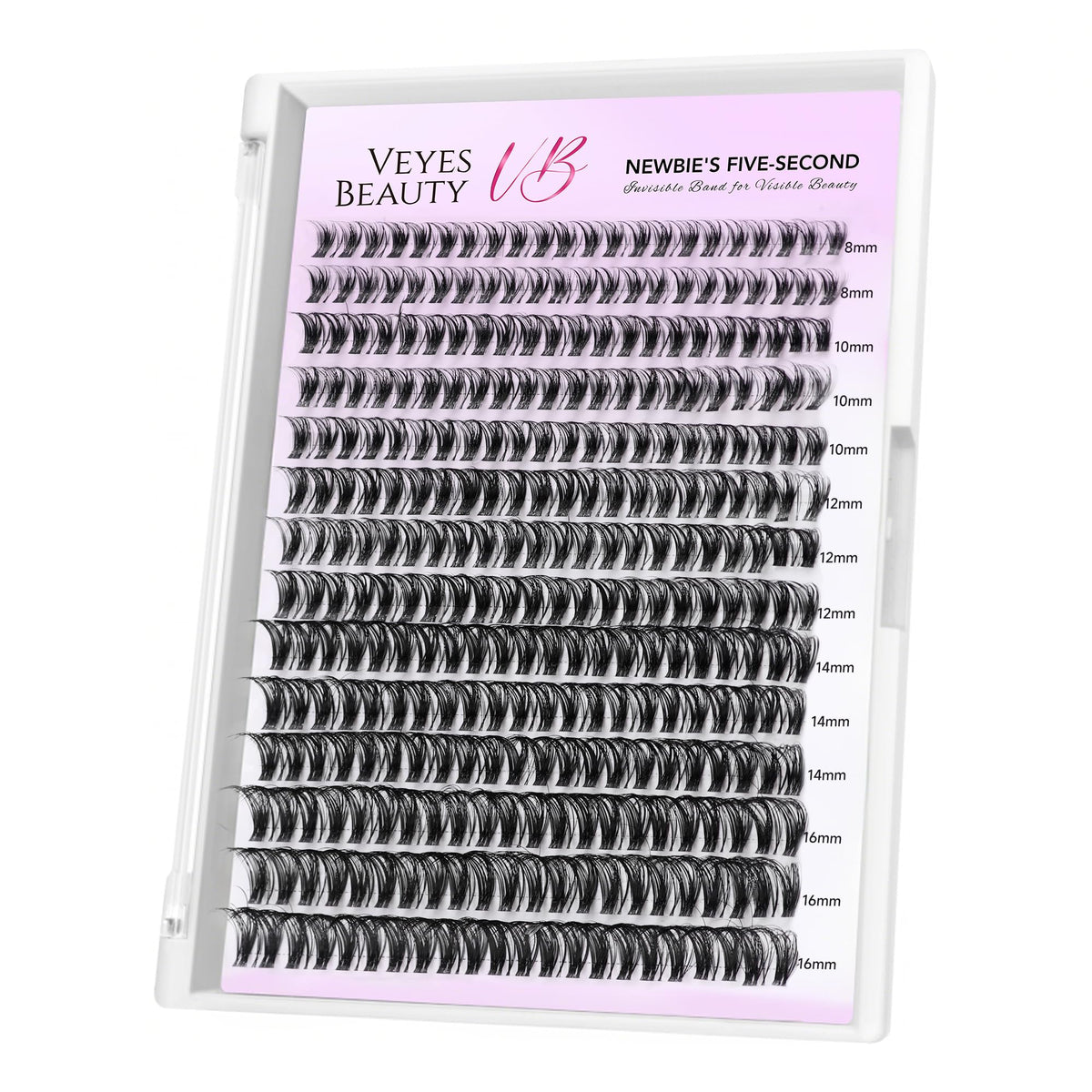 VEYESBEAUTY wispy-tray lash clusters for quick DIY volume and natural look